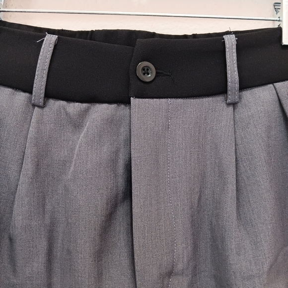 Shein Trouser Shorts Size 4 Belt Loops High Waist Pockets Grey - Picture 6 of 11